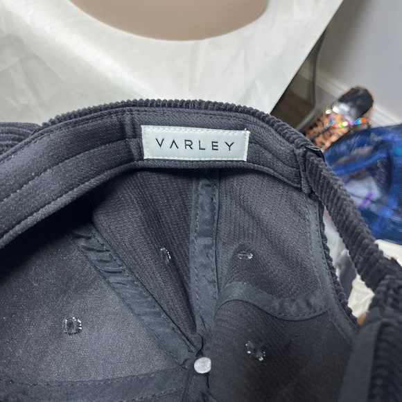 Varley Camfield Black Corduroy Baseball Cap One Size adjusting Anthropologie - Picture 10 of 11
